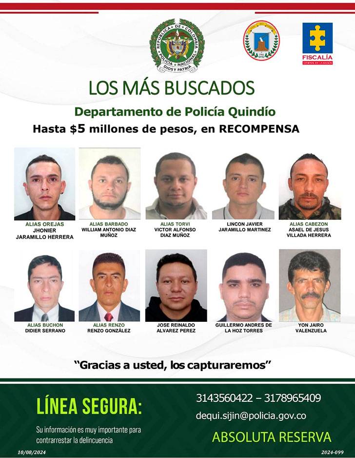 Autoridades Buscan A Los Delincuentes M S Buscados En Quind O