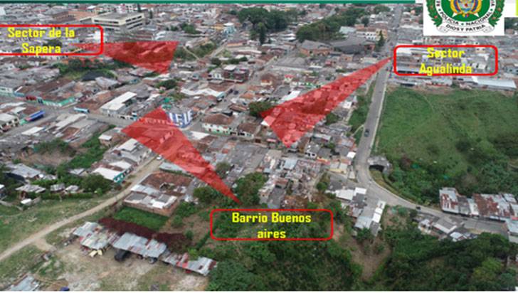 Operativos en el epicentro del expendio de drogas en Quimbaya
