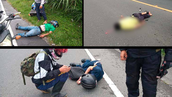 Colisión de motociclistas deja 2 hombres muertos y un tercero herido en La Tebaida