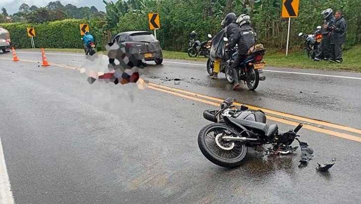 Motociclista perdió la vida en accidente de tránsito en Calarcá 