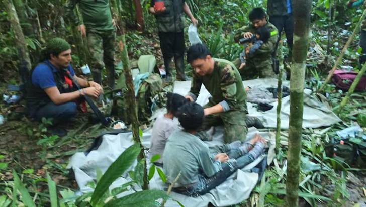 Hallaron con vida los 4 niños perdidos en la selva colombiana