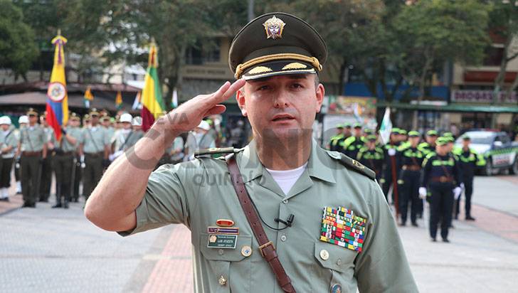  Teniente coronel Luis Fernando Atuesta Zárate llega a la comandancia de la Policía Quindío