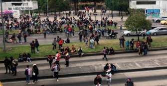 Choques de manifestantes y PolicÃ­a en BogotÃ¡ en vÃ­speras de gran cacerolazo