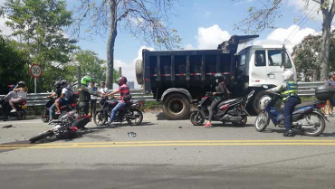 Motociclista sufrió accidente  de tránsito cerca al Alto del Río