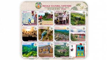 Lanzan estampilla postal dedicada al Paisaje Cultural Cafetero