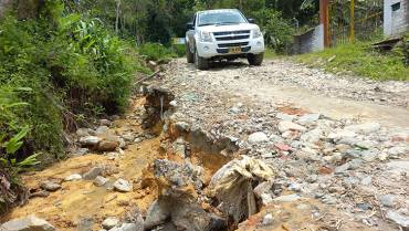 El 80% de las vías terciarias en Calarcá están deterioradas