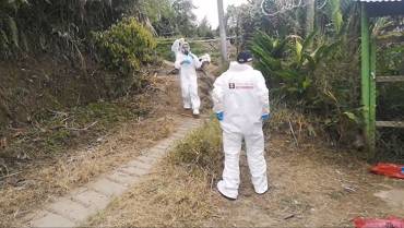 Encontraron el cráneo de una persona  enterrado en el barrio Laguito, de Calarcá