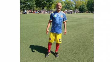 Jorge Iván Victoria en EE. UU.  del fútbol a la pintura