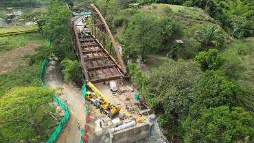 El progreso en la construcción del nuevo puente El Alambrado alcanza ya el 70 %