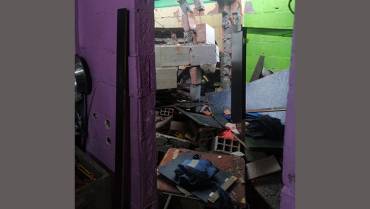 Explosión de material pirotécnico en Las Colinas afectó tres viviendas