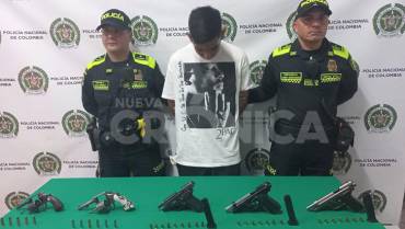Capturado en Medellín hombre que pretendía traer 5 armas de fuego a Armenia
