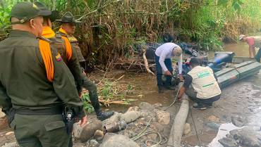 Operativo revela actividad minera ilegal en el Río Quindío