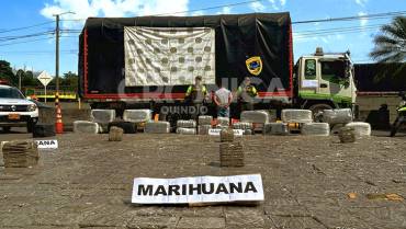 Cayó gigantesco cargamento de marihuana en La Línea